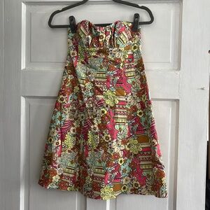 NANETTE LEPORE Deep Sea Pink Halter Dress